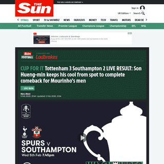 A complete backup of www.thesun.co.uk/sport/football/10887896/tottenham-southampton-live-stream-free-tv-watch-fa-cup-online/