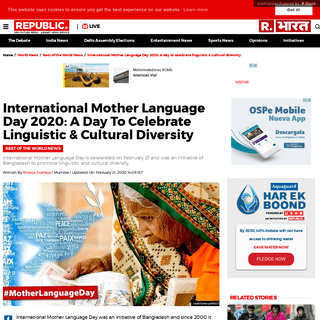International Mother Language Day 2020- A day to celebrate linguistic & cultural diversity - Republic World