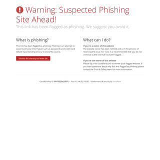 Suspected phishing site - Cloudflare