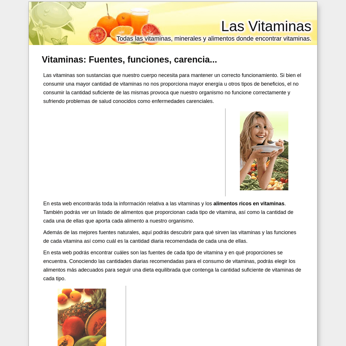 A complete backup of vitaminas.org.es