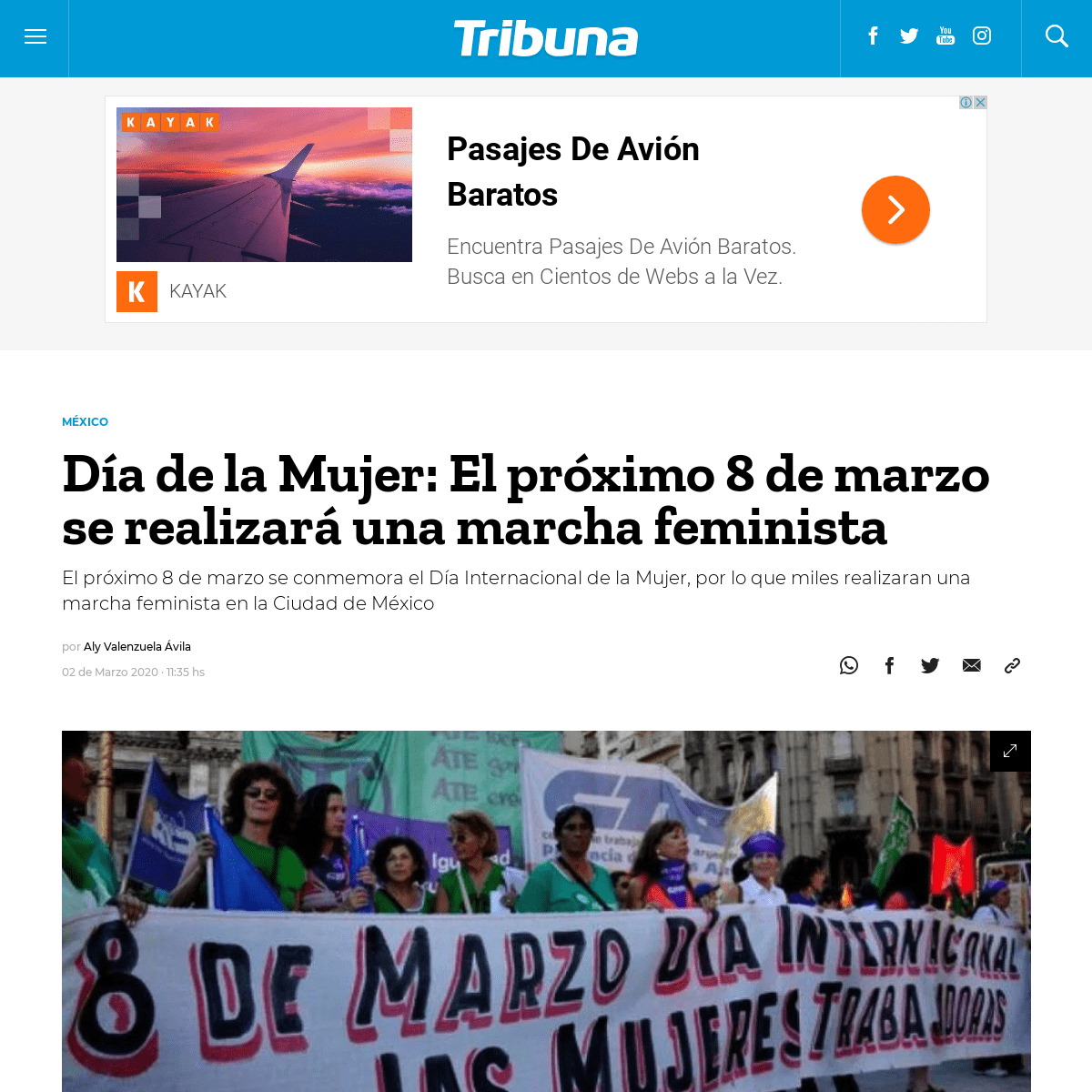 DÃ­a de la Mujer- El prÃ³ximo 8 de marzo se realizarÃ¡ una marchaÂ feminista - TRIBUNA - Noticias de Sonora y MÃ©xico