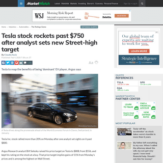 A complete backup of www.marketwatch.com/story/tesla-stock-rockets-past-700-after-analyst-sets-new-street-high-target-2020-02-03