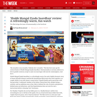 A complete backup of www.theweek.in/review/movies/2020/02/21/shubh-mangal-zyada-saavdhan-review-a-refreshingly-warm-fun-watch.ht