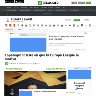 A complete backup of es.besoccer.com/noticia/lopetegui-insiste-en-que-la-europa-league-le-motiva-799756