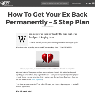 How To Get Your Ex Back PERMANENTLY - 5 Step Plan (With 7 Case Studies)