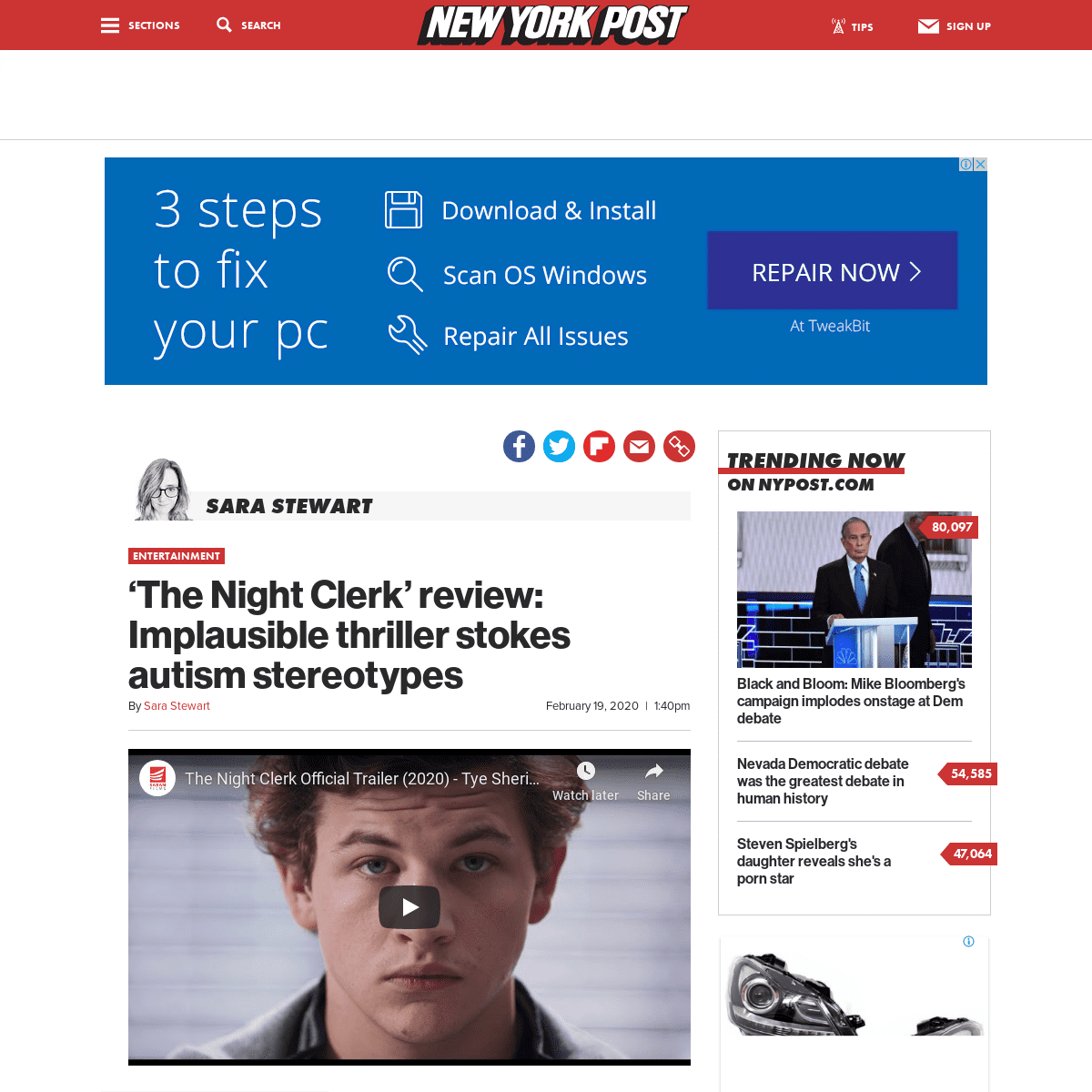 A complete backup of nypost.com/2020/02/19/the-night-clerk-review-implausible-thriller-stokes-autism-stereotypes/