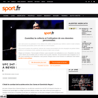 A complete backup of www.sport.fr/sports-de-combat/ufc-247-jon-jones-a-tremble-face-a-reyes-dans-un-combat-tres-serre-669285.sht
