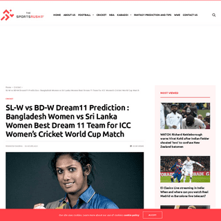 A complete backup of thesportsrush.com/sl-w-vs-bd-w-dream11-prediction-bangladesh-women-vs-sri-lanka-women-best-dream-11-team-fo