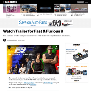 A complete backup of www.caranddriver.com/news/a30732474/watch-trailer-fast-and-furious-9/