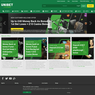 Unibet UK - Sports betting, Online Casino, Bingo and Poker