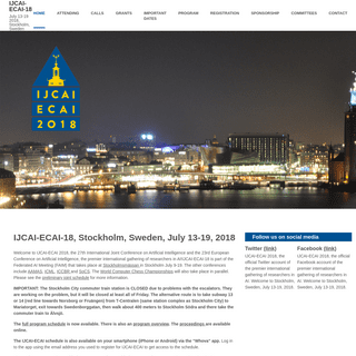 IJCAI-ECAI-18 â€“ July 13-19 2018, Stockholm, Sweden