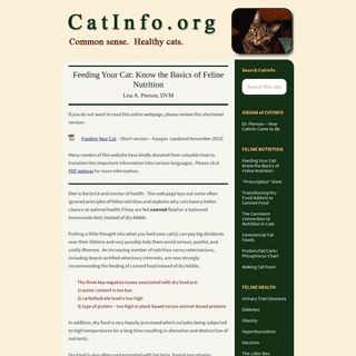 A complete backup of catinfo.org