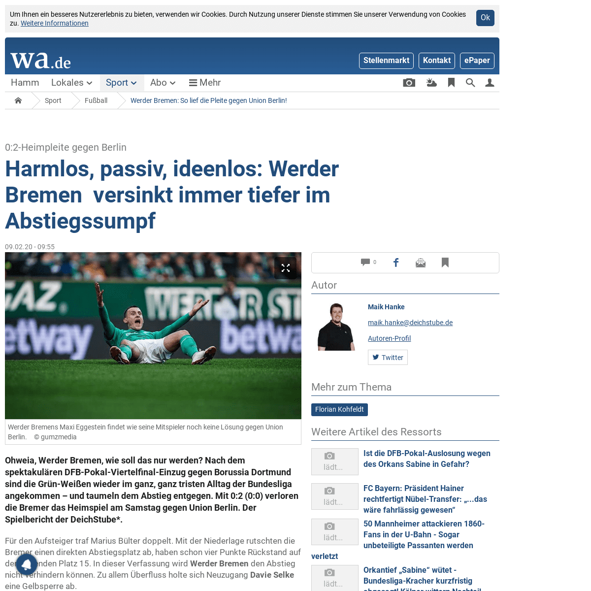 A complete backup of www.wa.de/sport/fussball/werder-bremen-union-berlin-live-ticker-bundesliga-21-spieltag-aufstellung-startelf