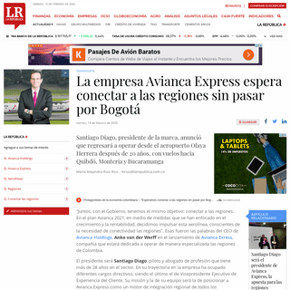 A complete backup of www.larepublica.co/empresas/esperamos-conectar-a-las-regiones-sin-pasar-por-bogota-dijo-santiago-diago-pres