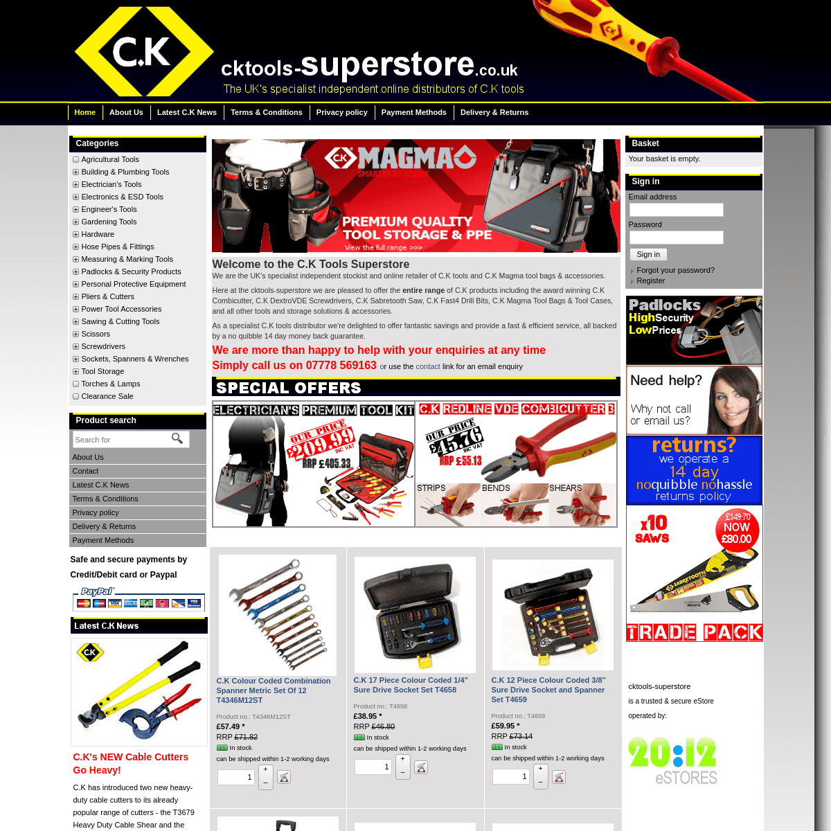A complete backup of cktools-superstore.co.uk