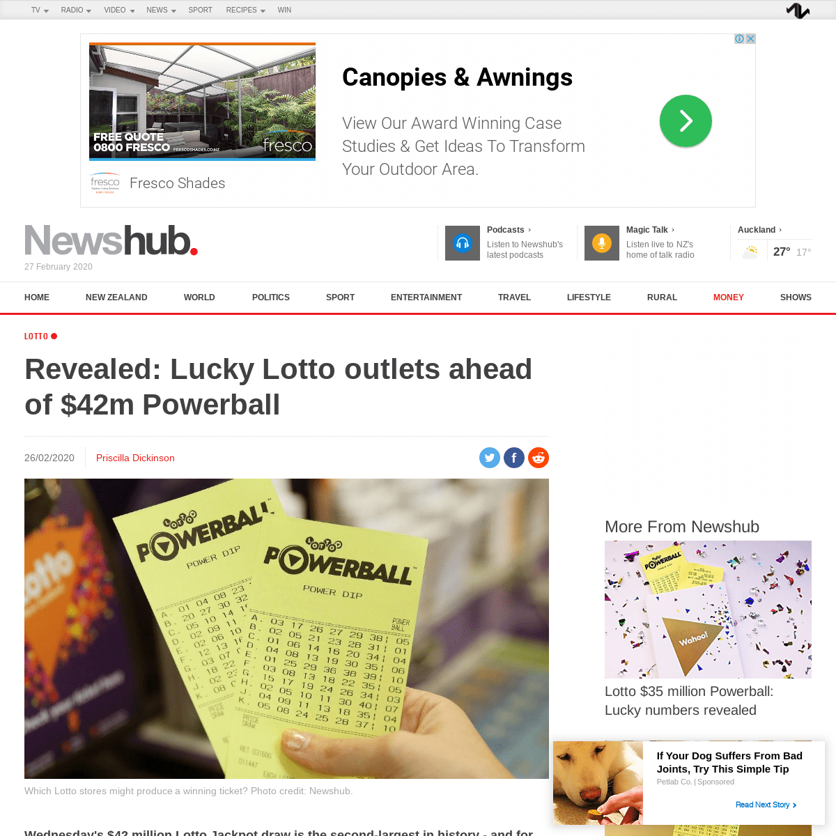 A complete backup of www.newshub.co.nz/home/money/2020/02/revealed-lucky-lotto-outlets-ahead-of-wednesday-s-42m-powerball.html