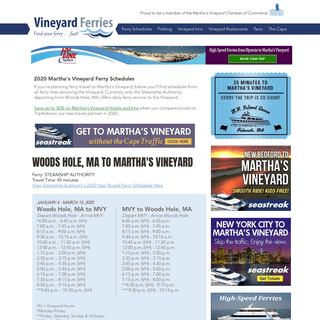 Martha's Vineyard Ferry Schedules - VineyardFerries.com