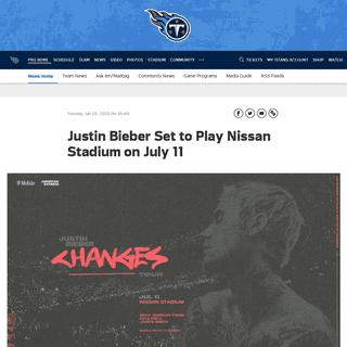A complete backup of www.titansonline.com/news/justin-bieber-set-to-play-nissan-stadium-on-july-11