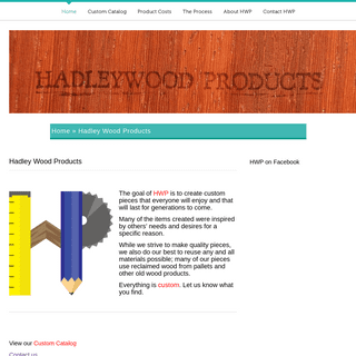 A complete backup of hadleywoodproducts.com