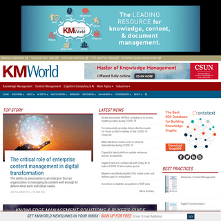 A complete backup of kmworld.com