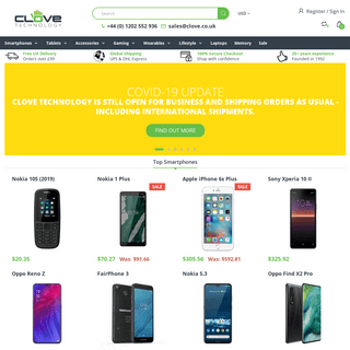 Clove Technology - Shipping Smartphones, Tablets & Accessories