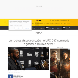 UFC 247- Jon Jones disputa cinturÃ£o com nada a ganhar e muito a perder