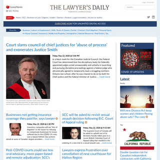 A complete backup of thelawyersdaily.ca