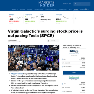 A complete backup of markets.businessinsider.com/news/stocks/virgin-galactic-stock-price-surge-outpace-tesla-rally-year-ms-2020-