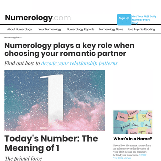 Get free Numerology and decode the patterns of the universe - Numerology.com