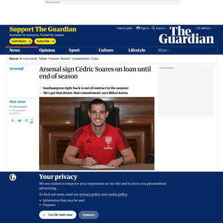 A complete backup of www.theguardian.com/football/2020/jan/31/arsenal-sign-cedric-soares-on-loan-until-end-of-season