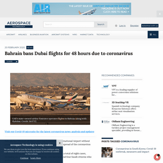 Bahrain bans Dubai flights for 48 hours due to covid-19 coronavirus