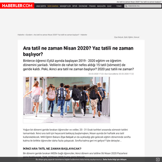 A complete backup of www.haberler.com/ara-tatil-ne-zaman-nisan-2020-yaz-tatili-ne-12977276-haberi/