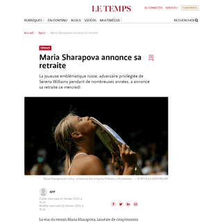 A complete backup of www.letemps.ch/sport/maria-sharapova-annonce-retraite