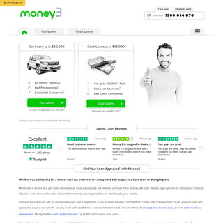 Cash Loans & Car Loans up to $50,000 - Money3