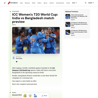 A complete backup of www.newsbytesapp.com/timeline/Sports/57895/269761/icc-women-s-world-t20-india-face-bangladesh-challenge