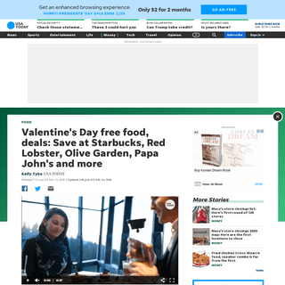 Valentine's Day 2020 food specials- Freebies and restaurant deals