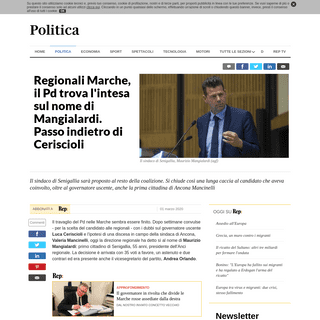 A complete backup of www.repubblica.it/politica/2020/03/01/news/marche_regionali_mangialardi_senigallia-249961112/