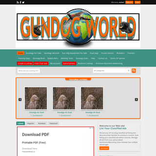 A complete backup of gundogworld.co.uk