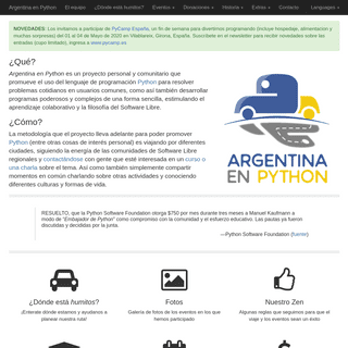 Home - Argentina en Python