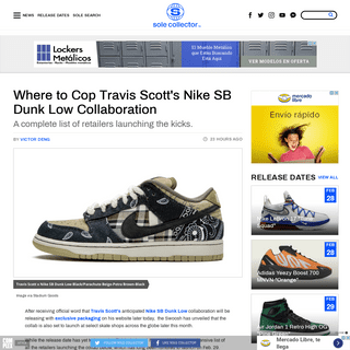 A complete backup of solecollector.com/news/2020/02/where-to-buy-travis-scott-nike-sb-dunk-low-collab