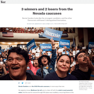 Nevada caucus results- 3 winners and 2 losers - Vox