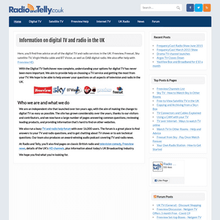 A complete backup of radioandtelly.co.uk