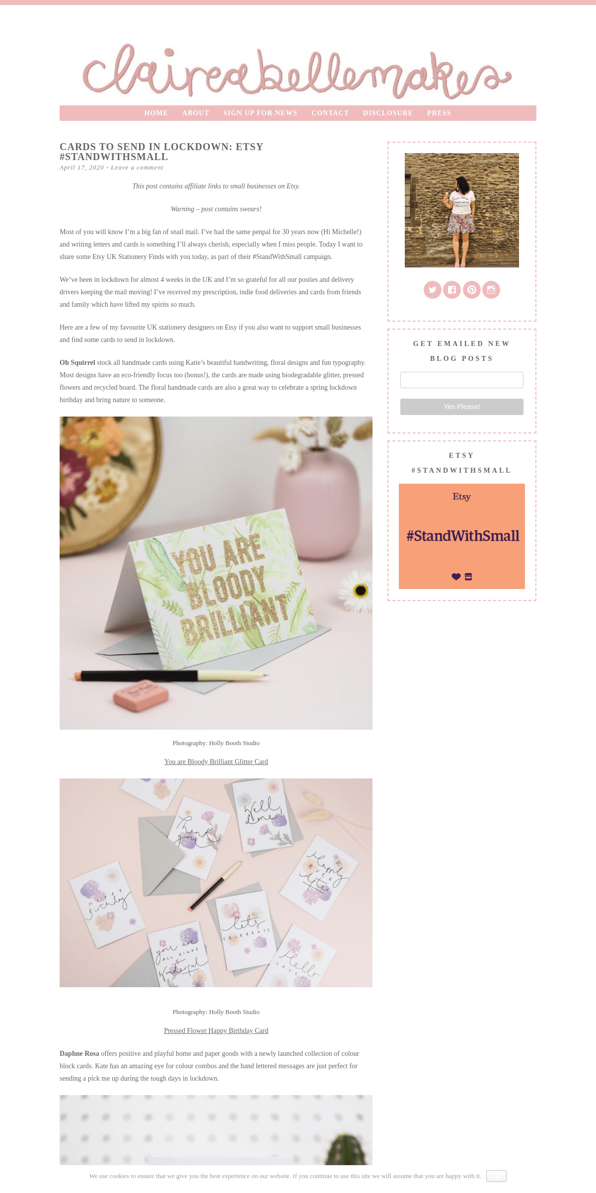 A complete backup of claireabellemakes.com