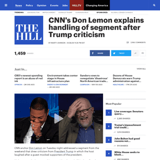 A complete backup of thehill.com/homenews/media/480426-cnns-don-lemon-explains-handling-of-segment-after-trump-criticism