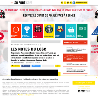 A complete backup of www.sofoot.com/les-notes-du-losc-face-a-marseille-480143.html