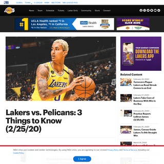 A complete backup of www.nba.com/lakers/news/200225-lakers-pelicans-3-things-to-know