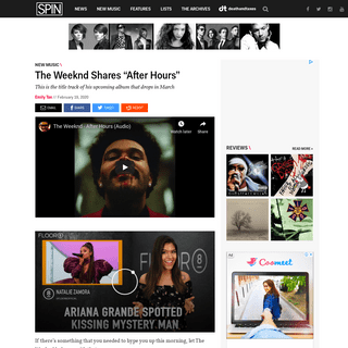 A complete backup of www.spin.com/2020/02/the-weeknd-shares-after-hours/