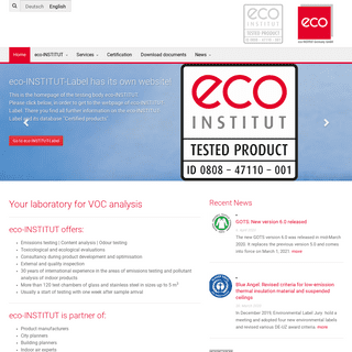 A complete backup of eco-institut.de