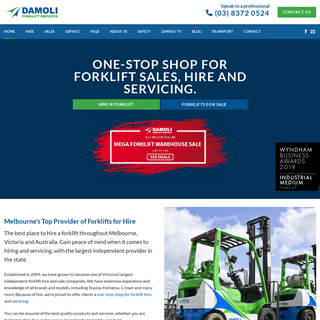 Damoli Forklifts for Sale & Hire Melbourne - Flexible Forklift Rental Victoria