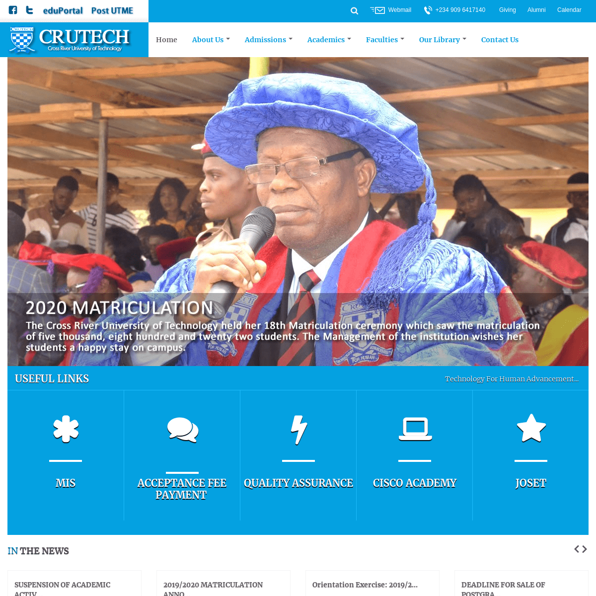 A complete backup of crutech.edu.ng